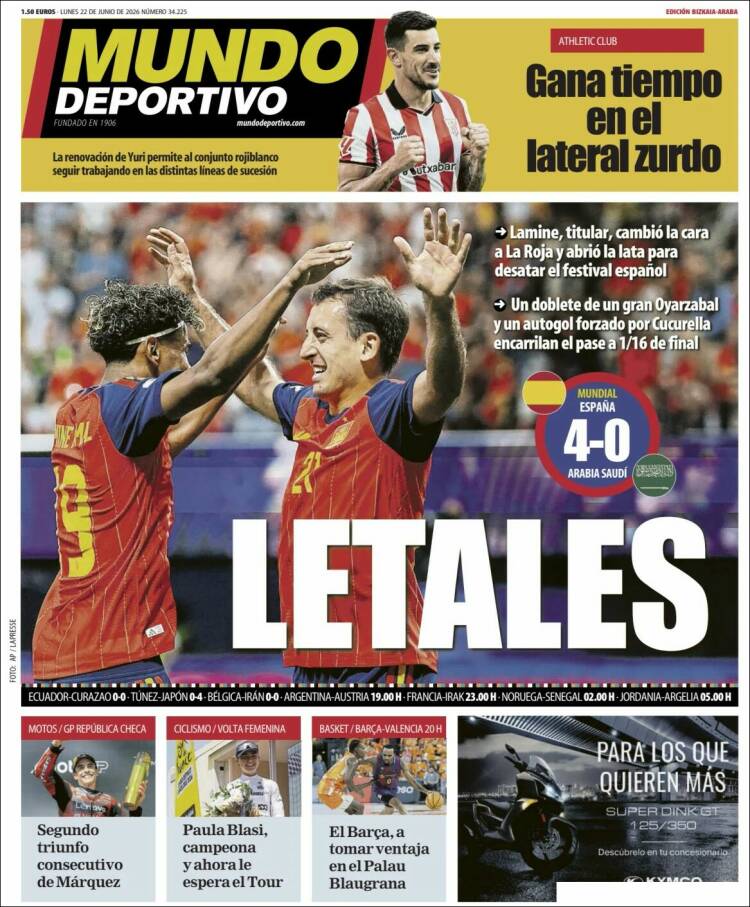 Portada de Mundo Deportivo Bizkaia (Espa&ntilde;a)