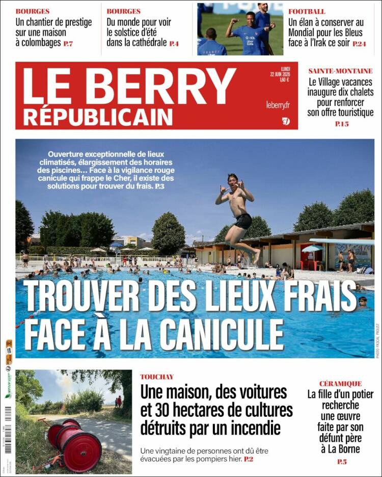 Portada de Berry Republicain (Francia)
