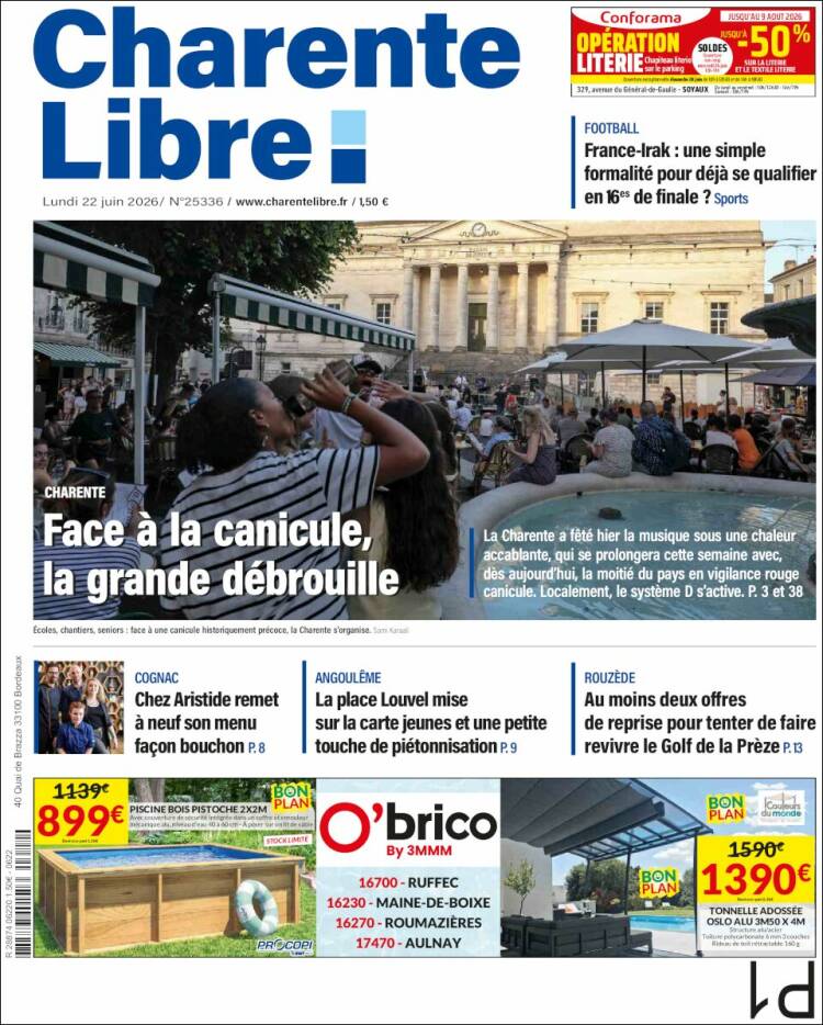 Portada de Charente Libre (Francia)