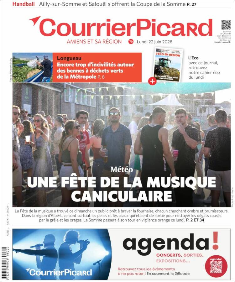Portada de Courrier Picard (Francia)