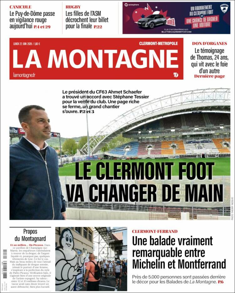 Portada de La Montagne (Francia)