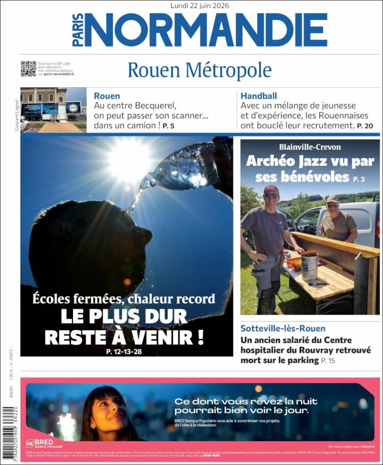 Portada de Paris Normandie (Francia)