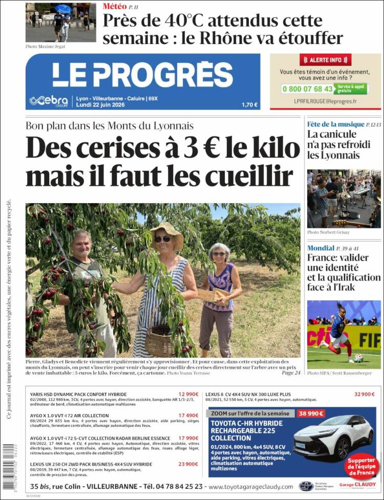 Portada de Progres de Fecamp (Francia)
