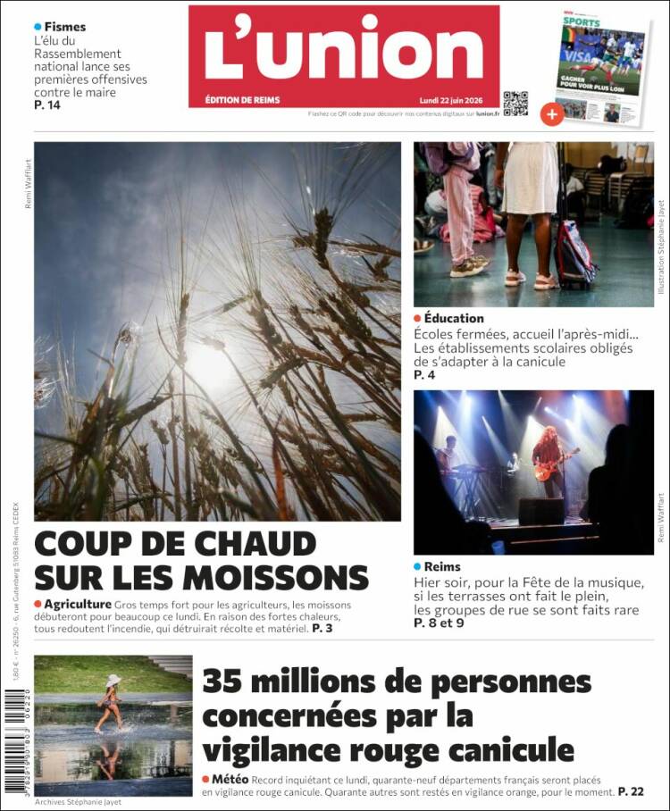 Portada de L'Union (Francia)