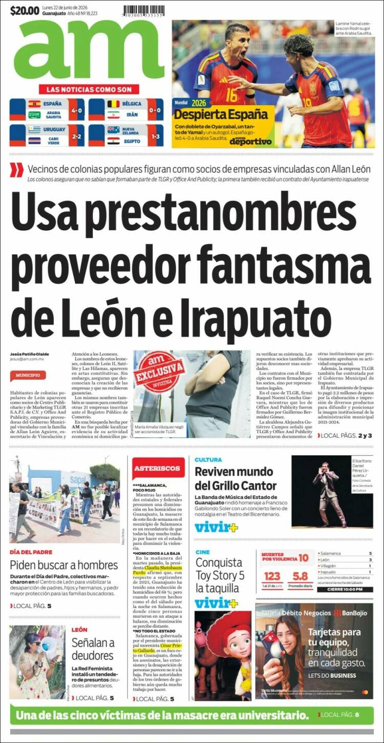 Portada de Al Día A.M. (M&eacute;xico)
