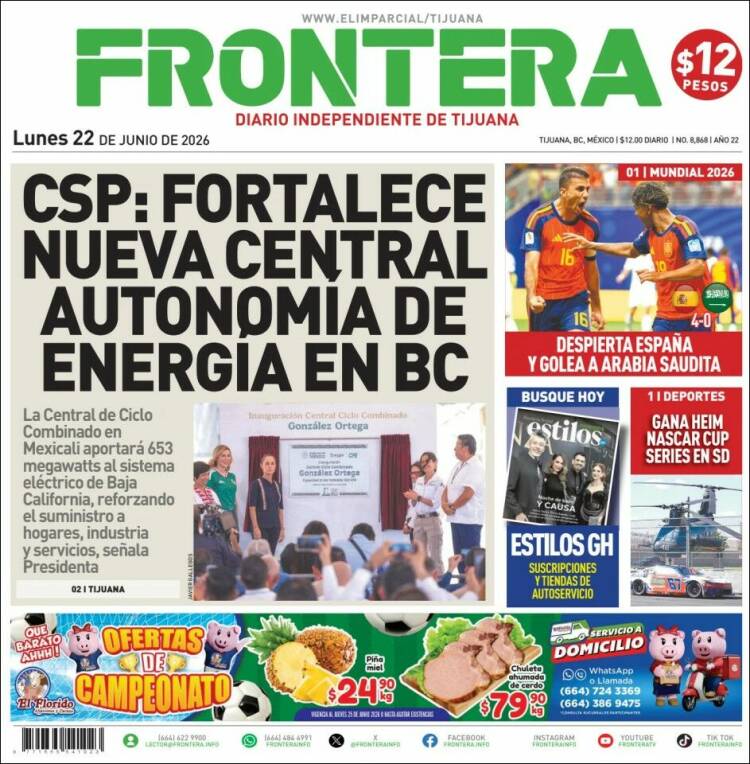Portada de Frontera (M&eacute;xico)