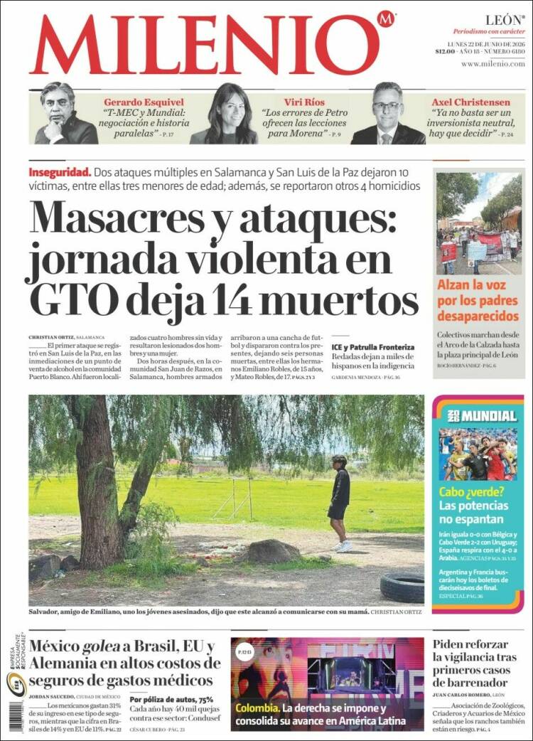 Portada de Milenio de León (M&eacute;xico)