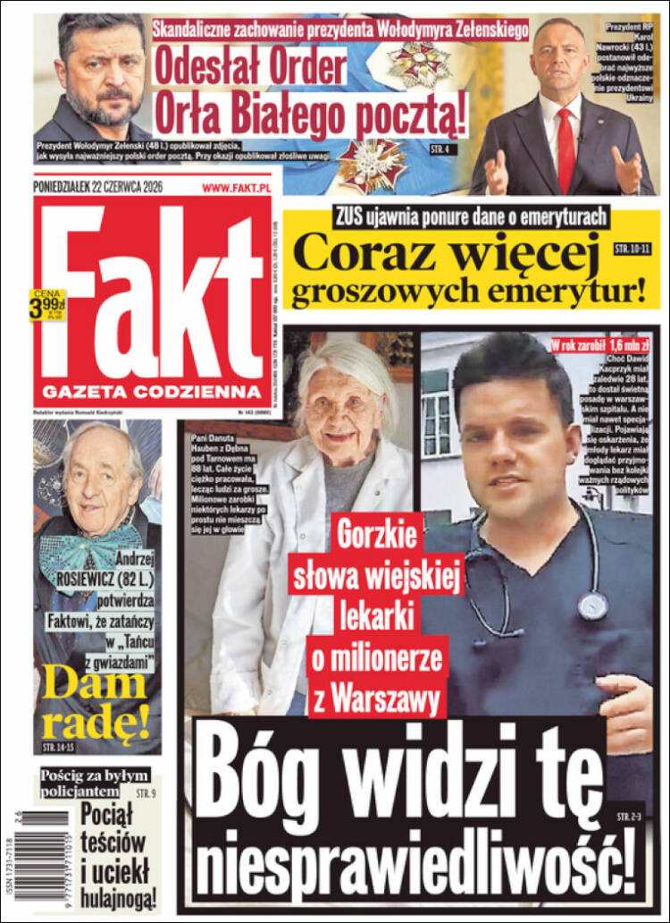 Portada de Fakt (Polonia)