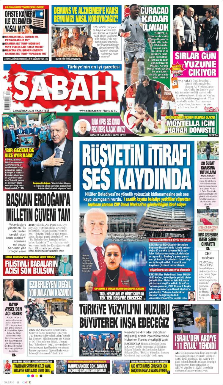 Portada de Sabah (Turqu&iacute;a)