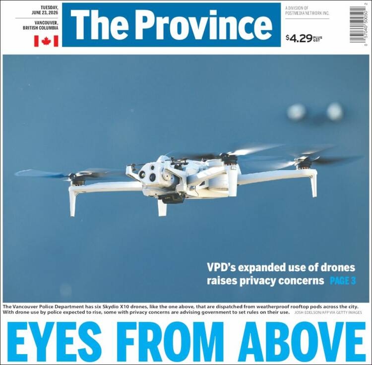 Portada de The Province (Canad&aacute;)