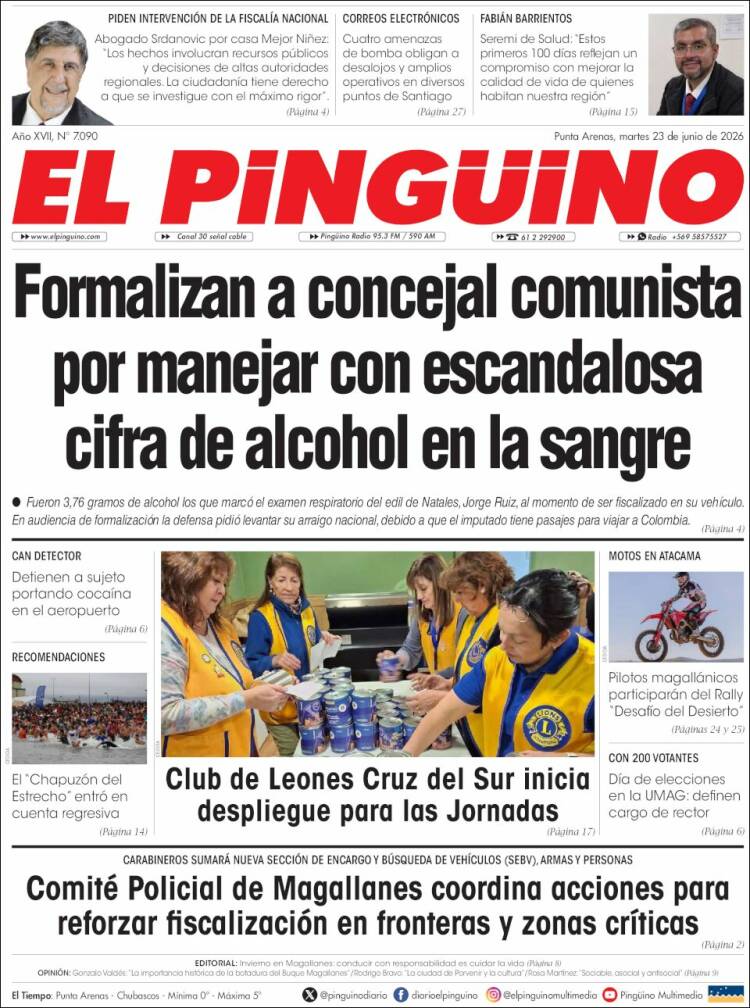 Portada de El Pingüino (Chile)