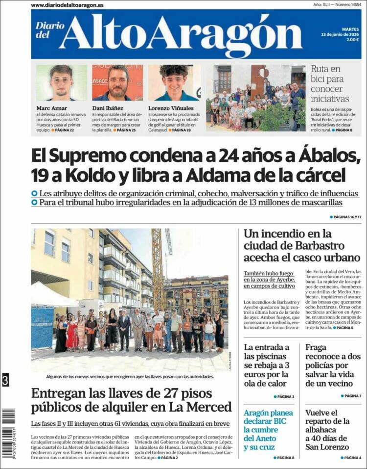Portada de Diario del AltoAragón (Espa&ntilde;a)
