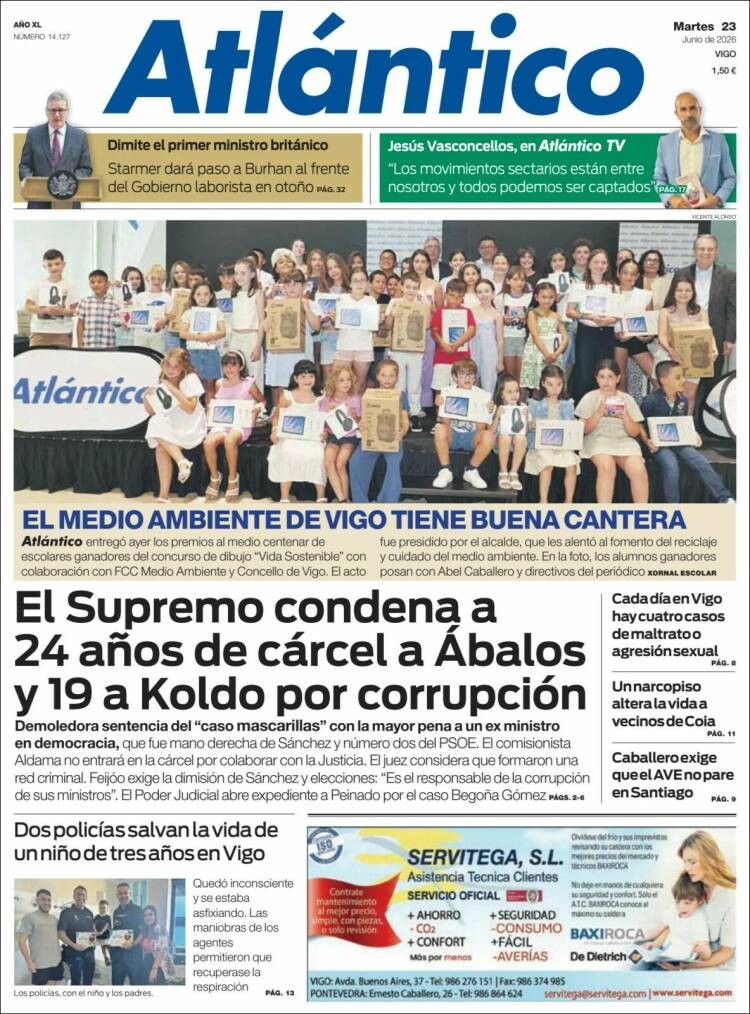 Portada de Atlántico Diario (Espa&ntilde;a)