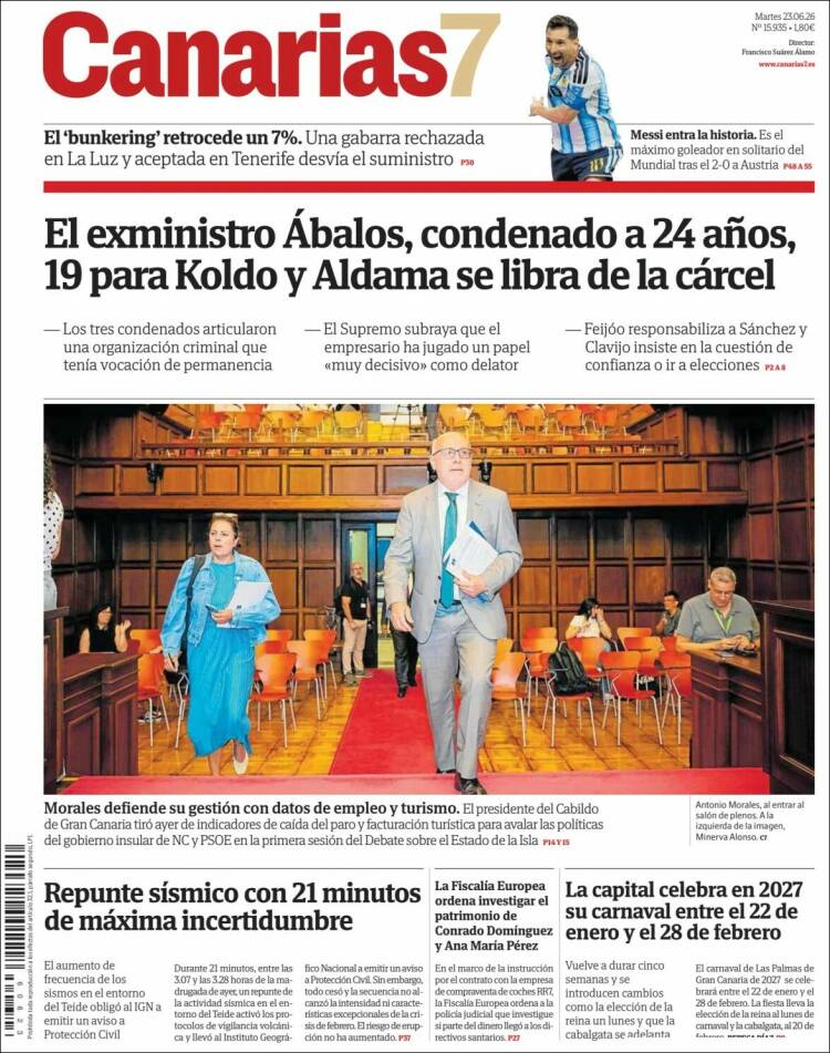 Portada de Canarias 7 (Espa&ntilde;a)