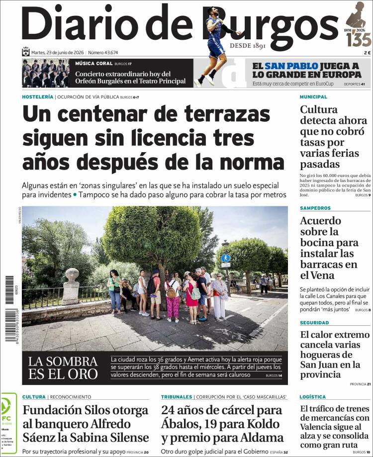Portada de Diario de Burgos (Espa&ntilde;a)