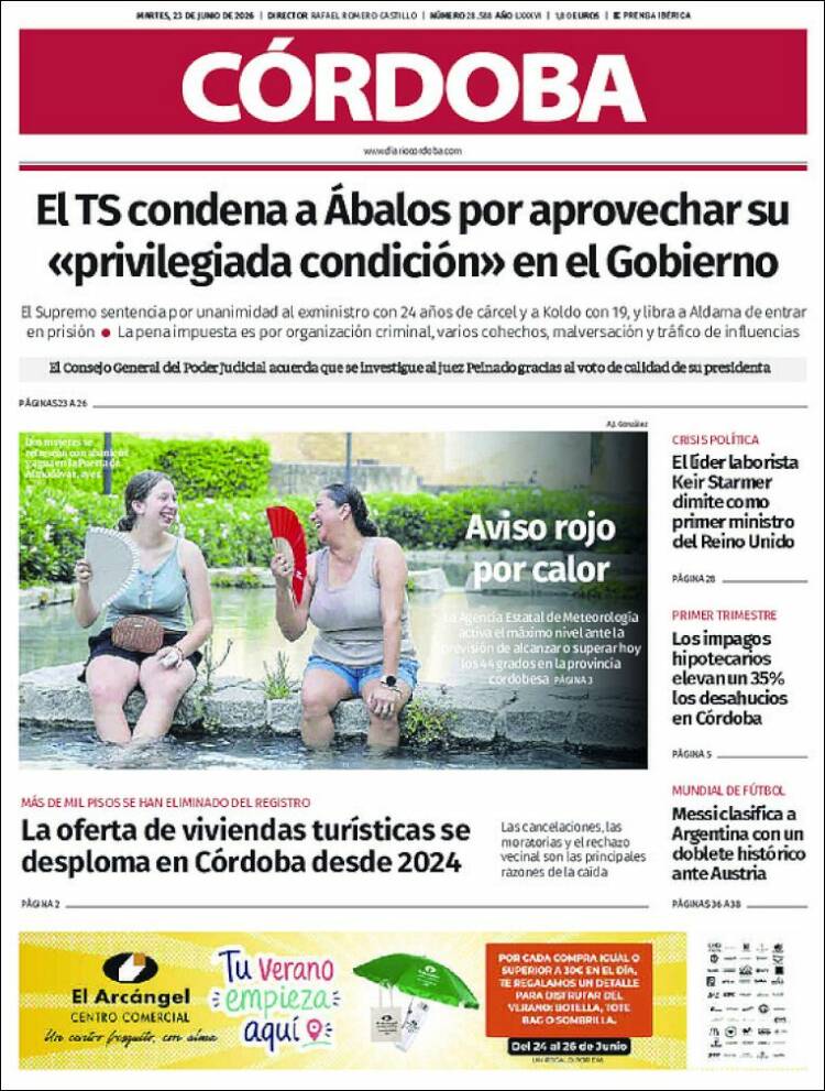 Portada de Diario de Córdoba (Espa&ntilde;a)