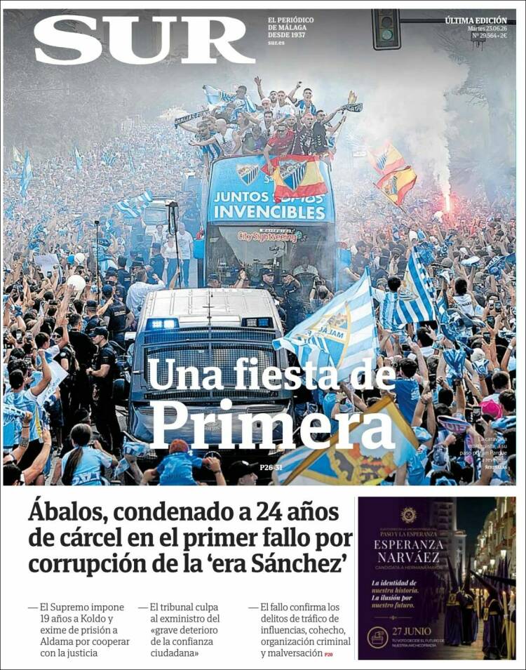Portada de Diario el Sur (Espa&ntilde;a)