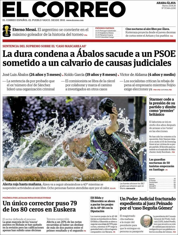 Portada de El Correo - Álava (Espa&ntilde;a)