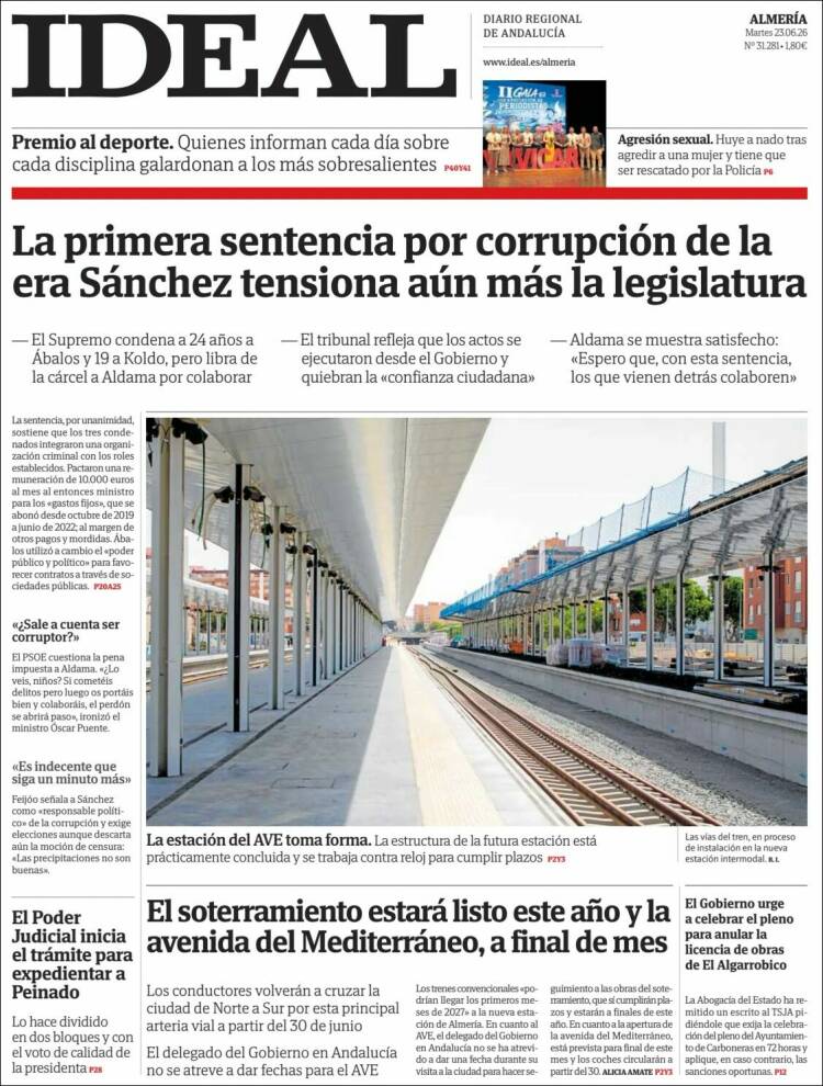 Portada de Ideal Almeria (Espa&ntilde;a)
