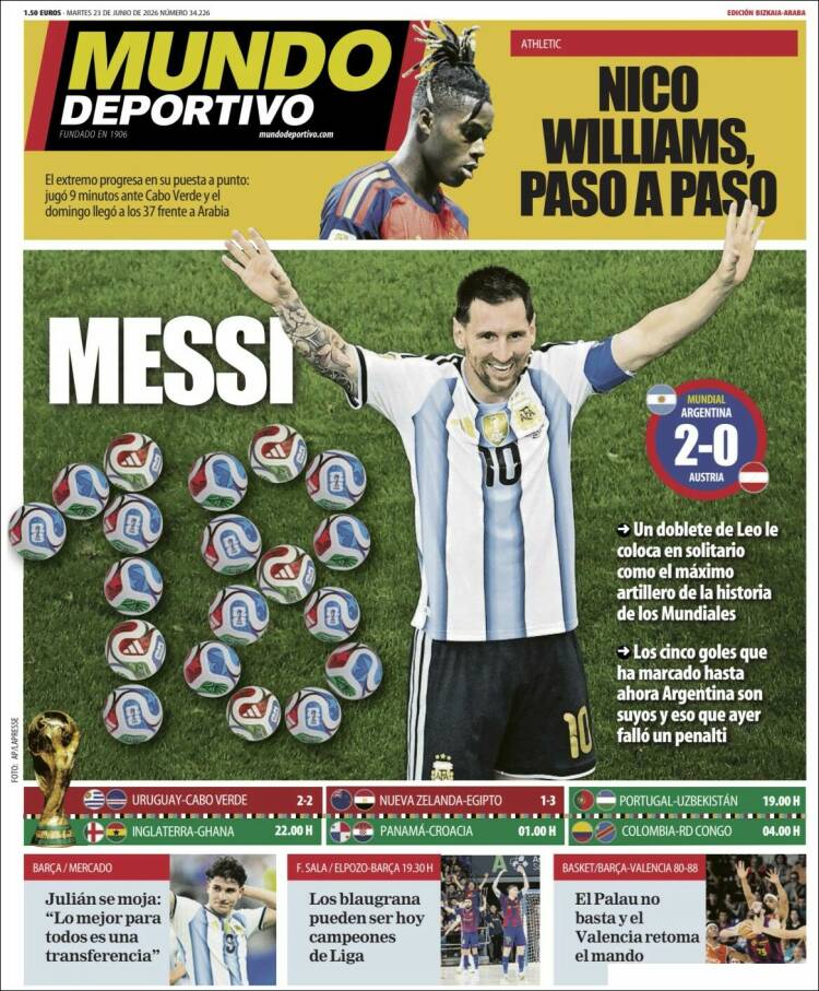 Portada de Mundo Deportivo Bizkaia (Espa&ntilde;a)