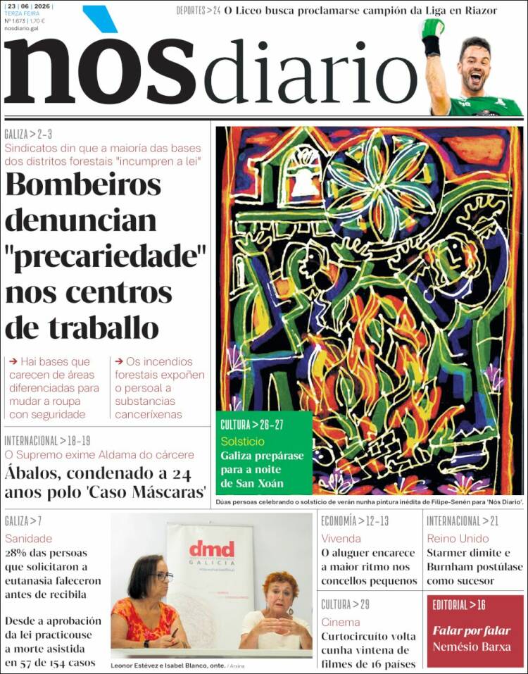 Portada de Nòs Diario (Espa&ntilde;a)