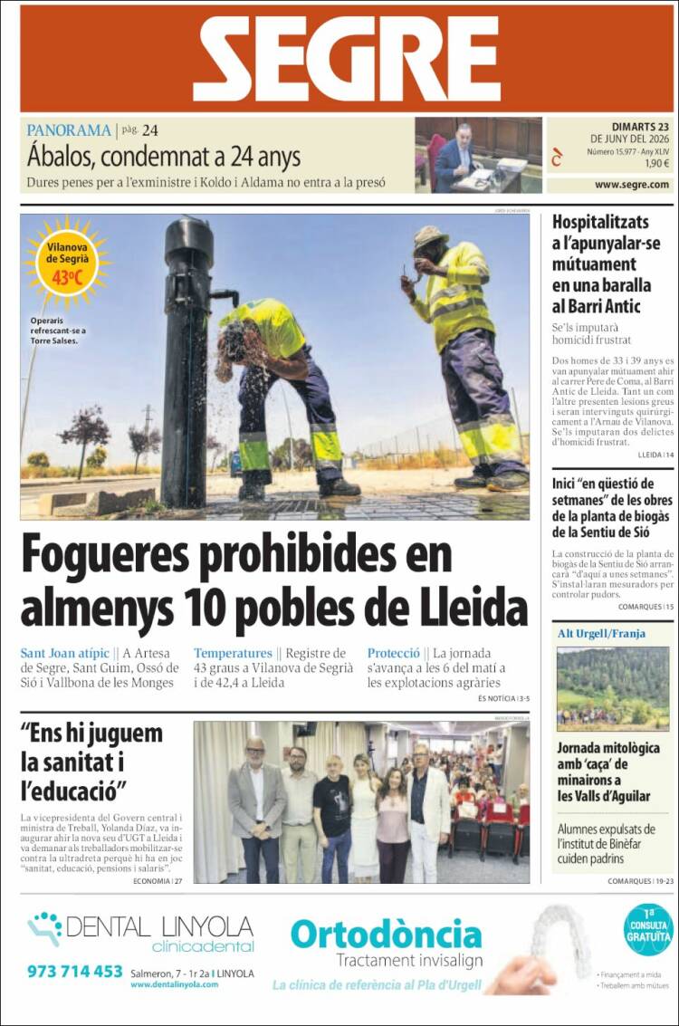 Portada de Segre (Espa&ntilde;a)