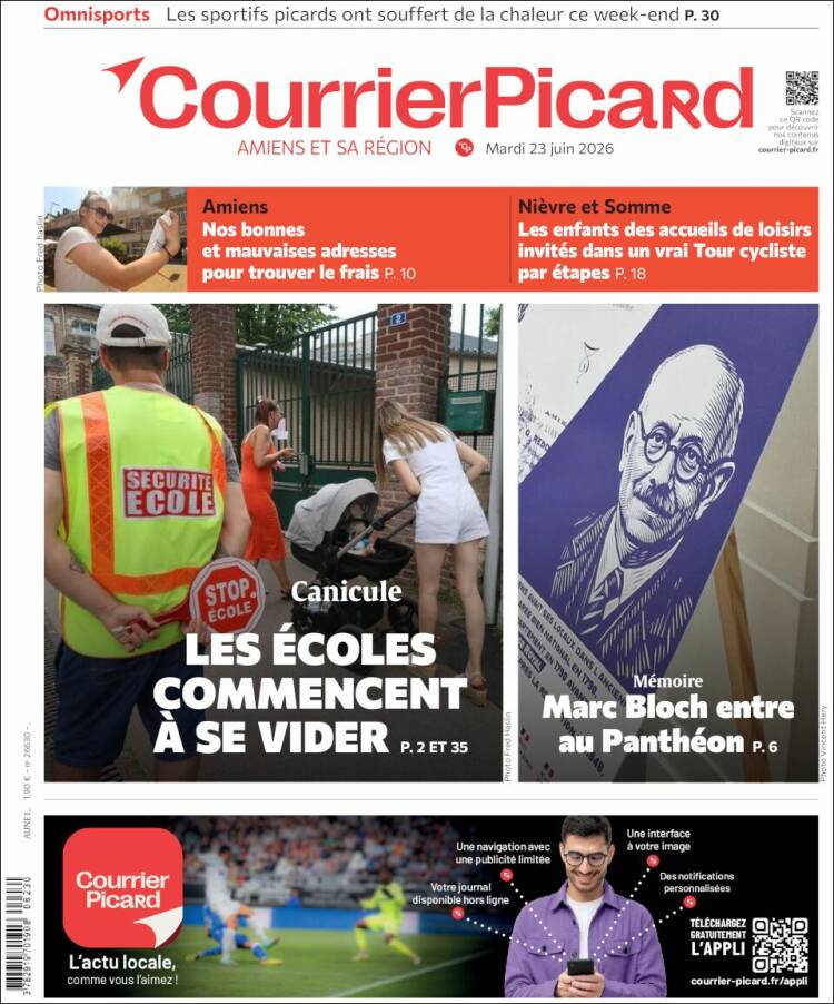 Portada de Courrier Picard (Francia)
