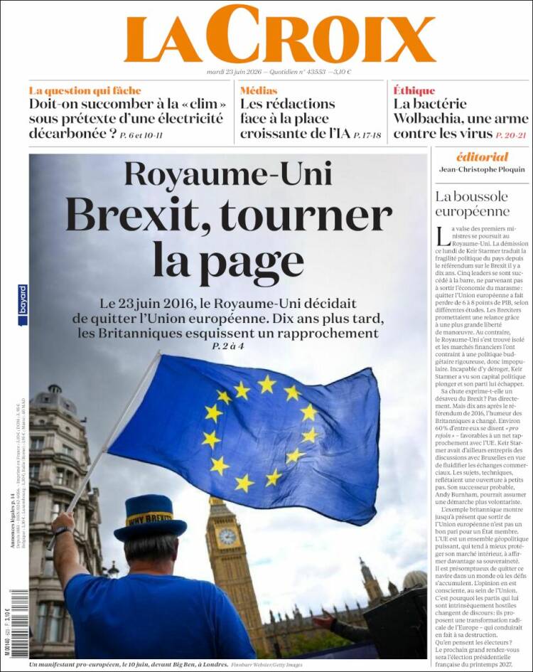 Portada de La Croix (Francia)