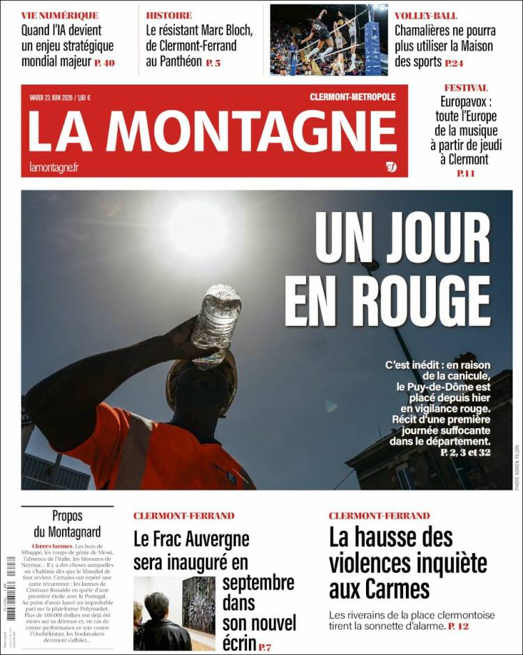 Portada de La Montagne (Francia)
