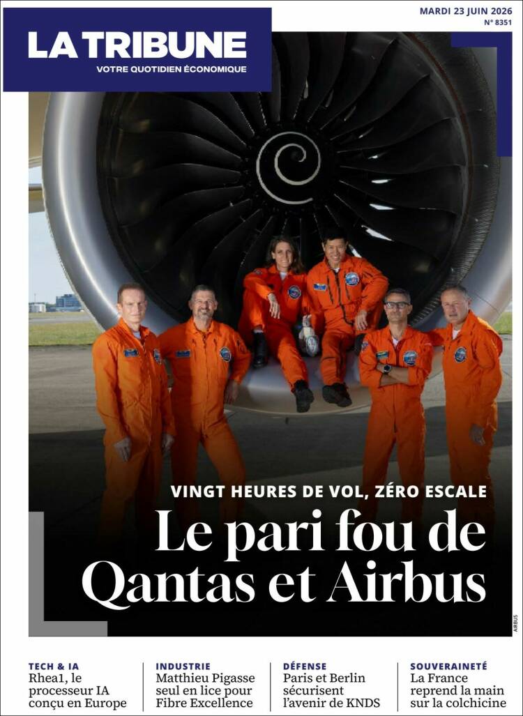 Portada de La Tribune (Francia)