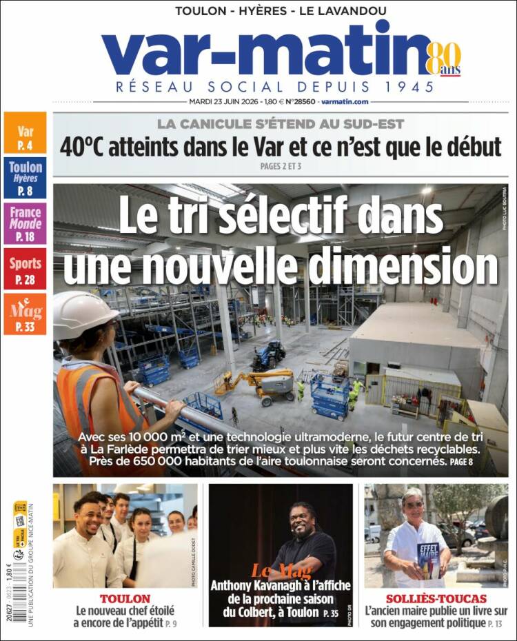 Portada de Var-Matin (Francia)