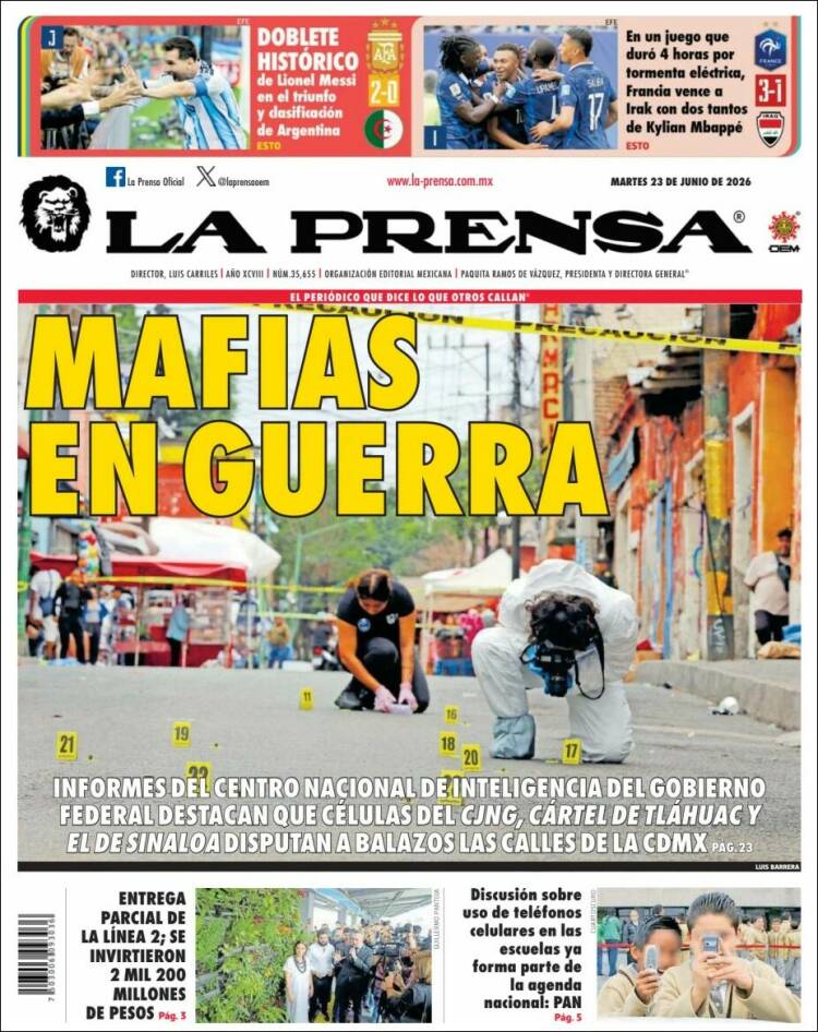 Portada de La Prensa (M&eacute;xico)
