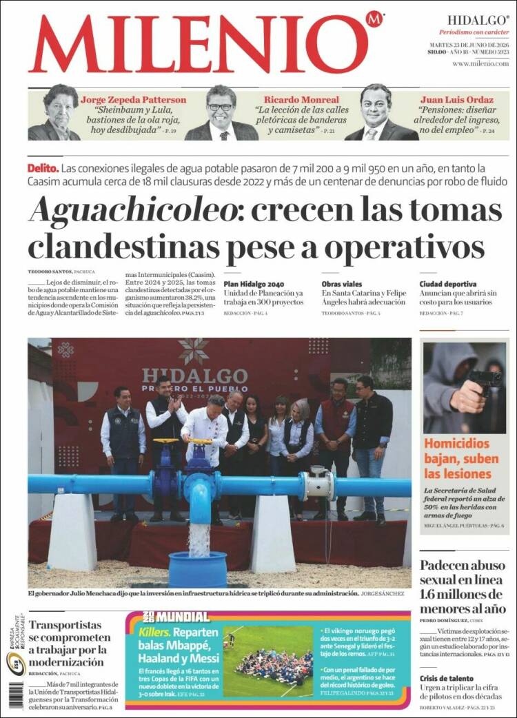 Portada de Milenio de Hidalgo (M&eacute;xico)