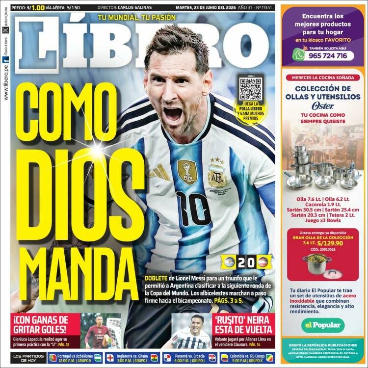 Portada de Líbero (Per&uacute;)