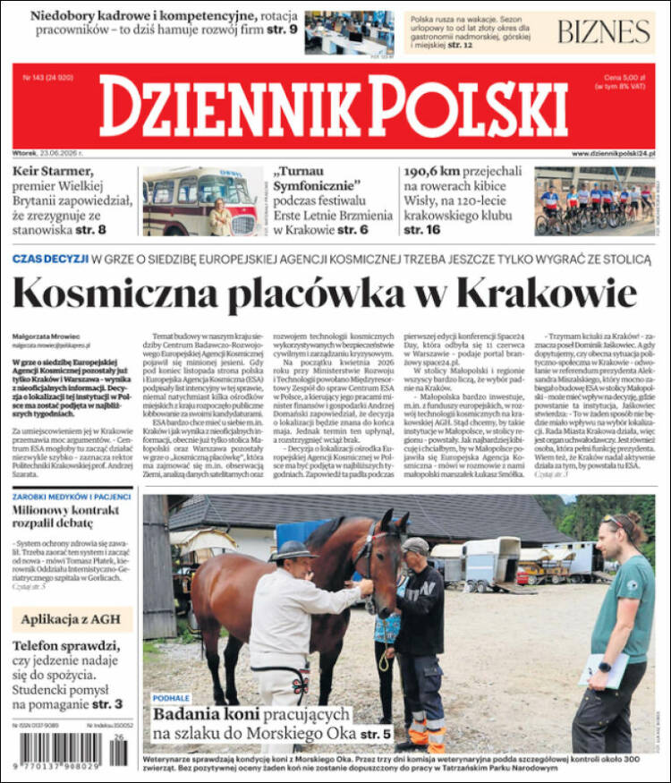 Portada de Dziennik (Polonia)