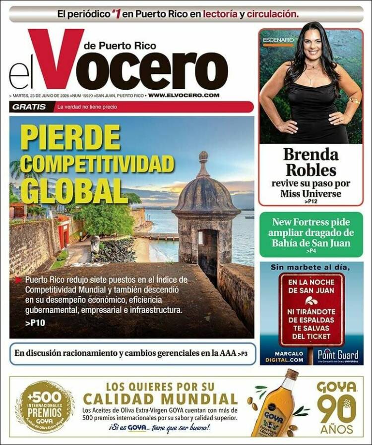 Portada de Vocero (Puerto Rico)