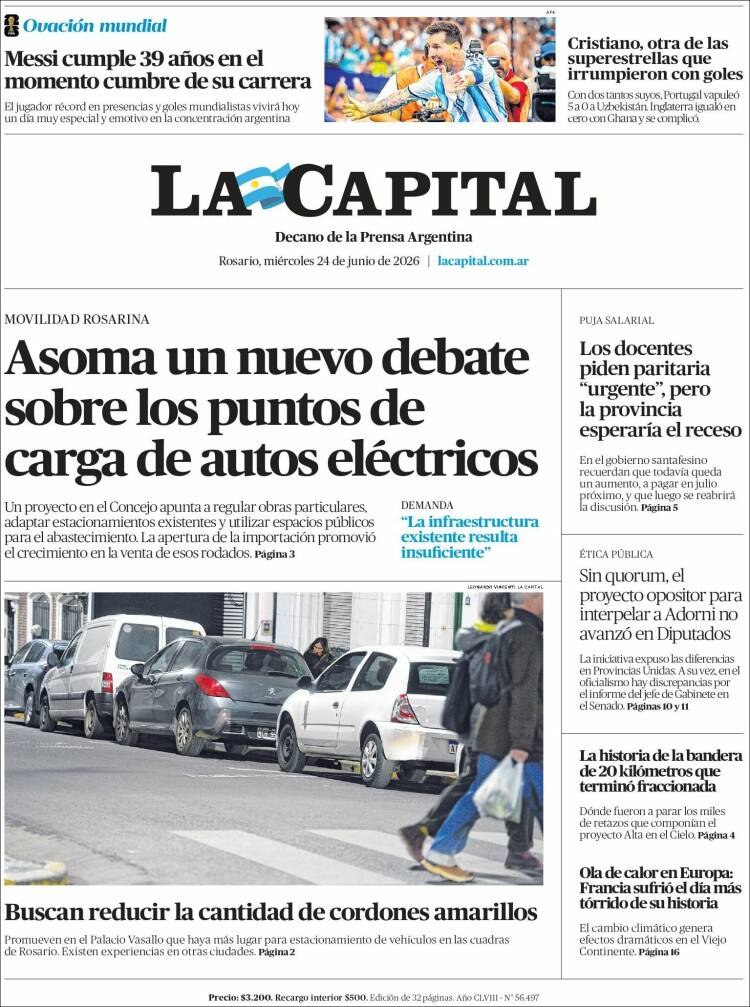 Portada de La Capital - Rosario (Argentina)
