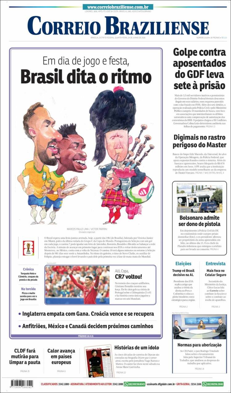 Portada de Correio Braziliense (Brasil)