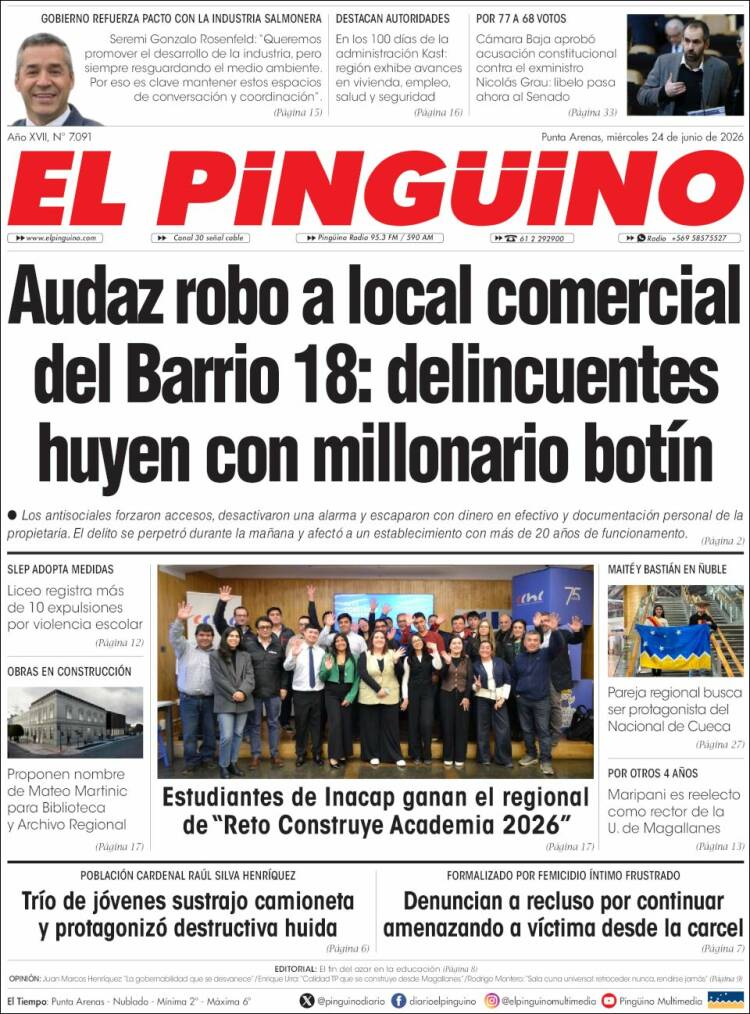 Portada de El Pingüino (Chile)