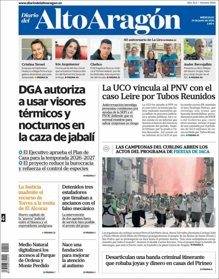 Portada de Diario del AltoAragón (Espa&ntilde;a)