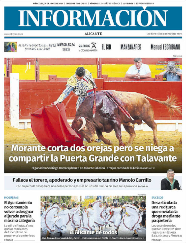 Portada de Diario Información (Espa&ntilde;a)
