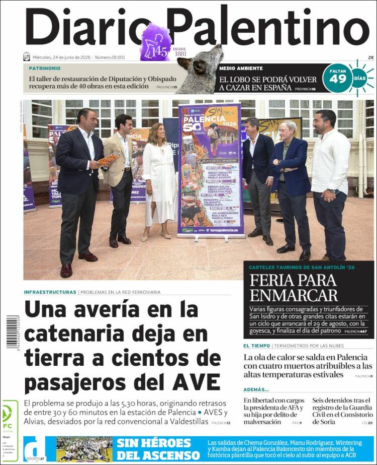 Portada de Diario Palentino (Espa&ntilde;a)