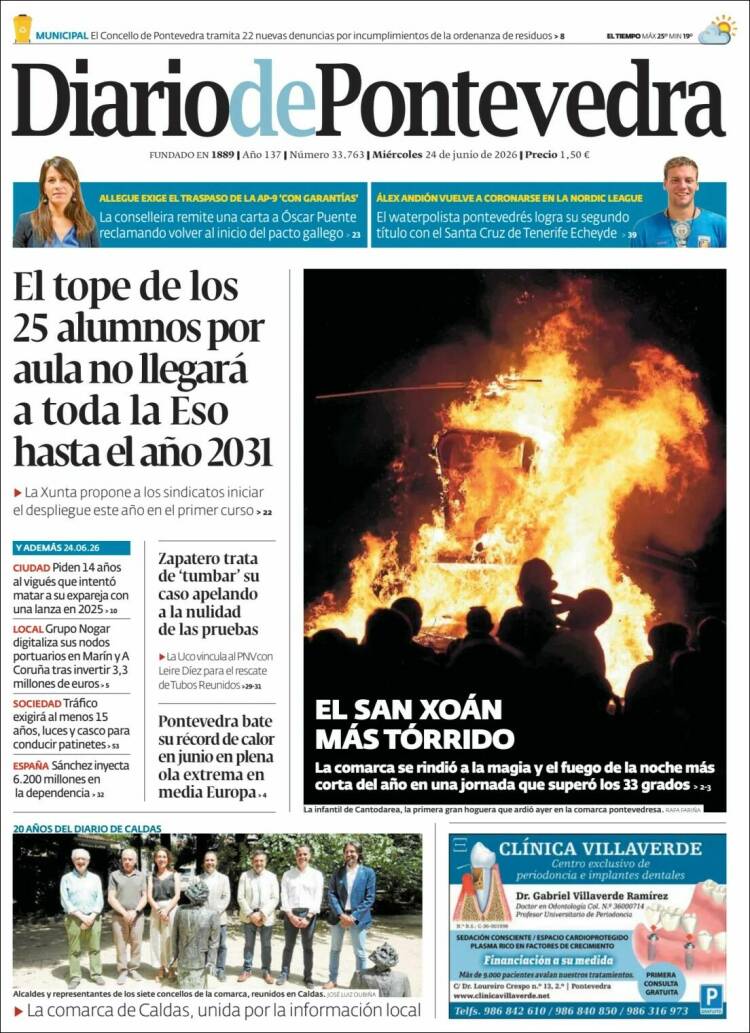 Portada de Diario de Pontevedra (Espa&ntilde;a)