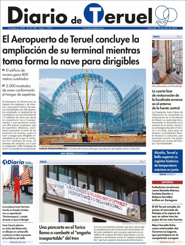Portada de Diario de Teruel (Espa&ntilde;a)