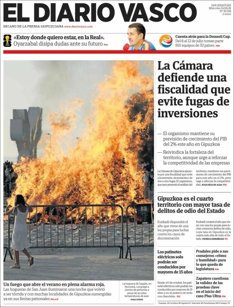 Portada de Diario Vasco (Espa&ntilde;a)