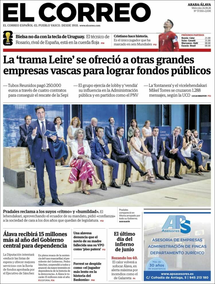 Portada de El Correo - Álava (Espa&ntilde;a)
