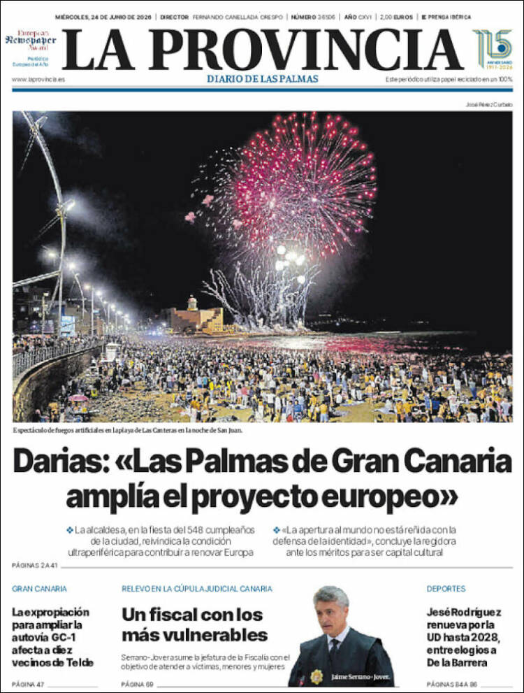 Portada de La Provincia (Espa&ntilde;a)