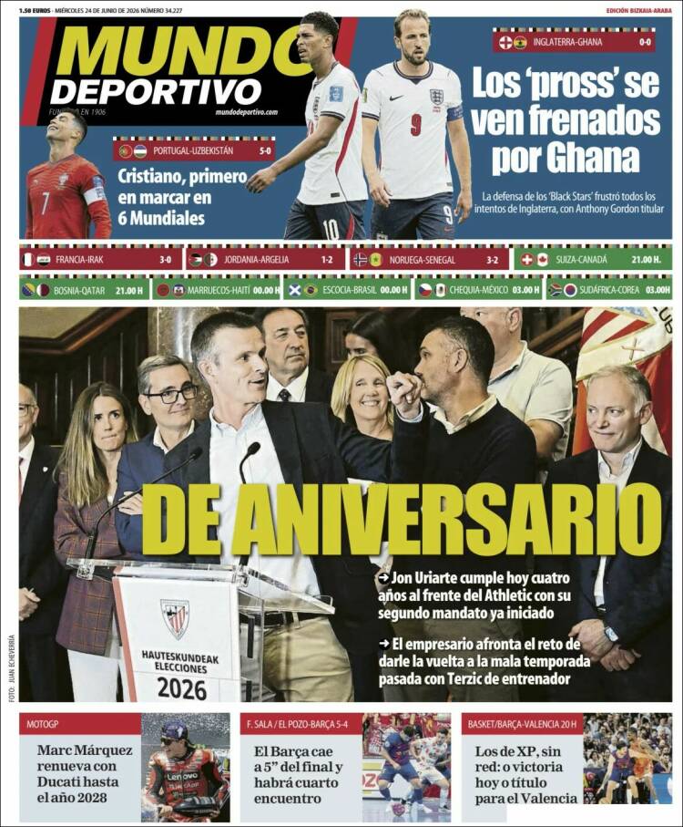 Portada de Mundo Deportivo Bizkaia (Espa&ntilde;a)