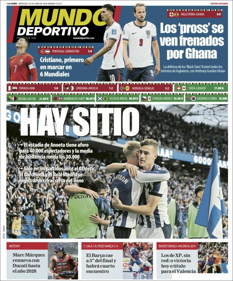 Portada de Mundo Deportivo Gipuzkoa (Espa&ntilde;a)