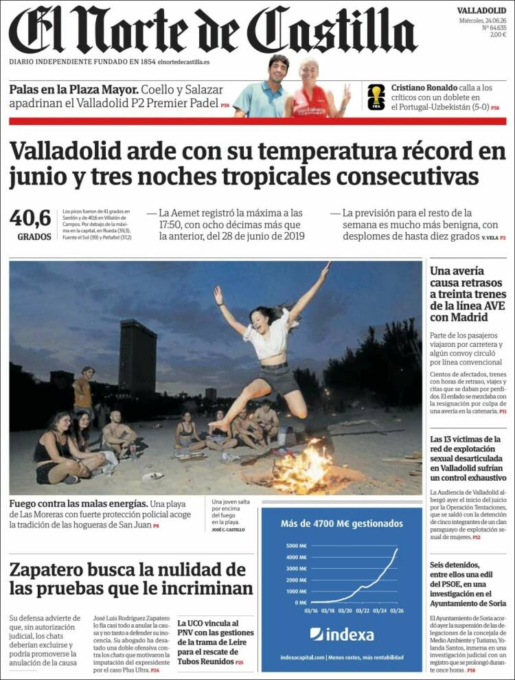 Portada de Norte de Castilla - Valladolid (Espa&ntilde;a)